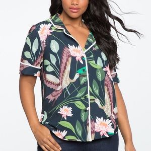Eloquii Printed Pajama Top